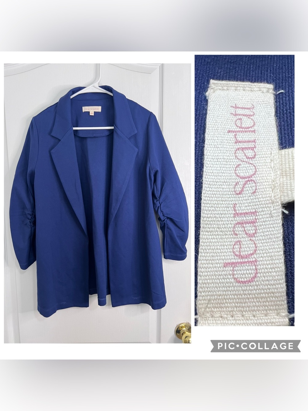Scarlett Women's Open-Front Blue Blazer Jacket size M - Picture 2 of 15